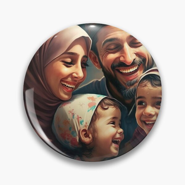 Item preview, Happy Muslim Family / Artificial Intelligence designed and sold by Naglaa Store.