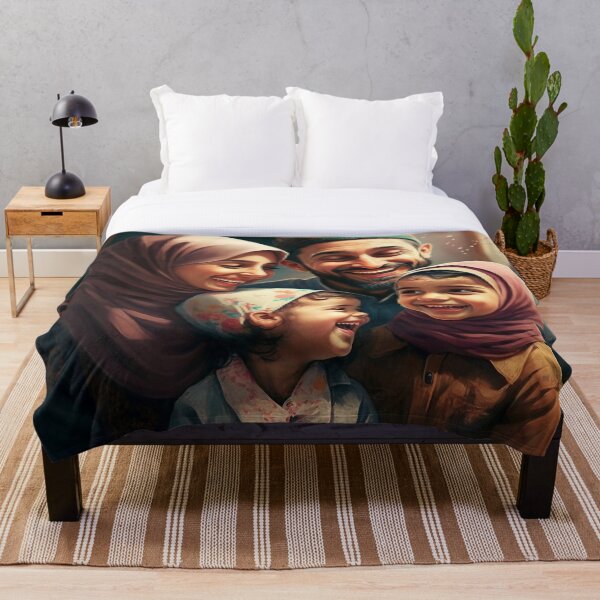 Item preview, Happy Muslim Family / Artificial Intelligence designed and sold by Naglaa Store.