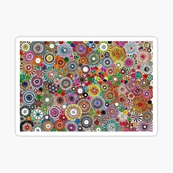 Childhood Dreams - Painted Spirograph Art Sticker