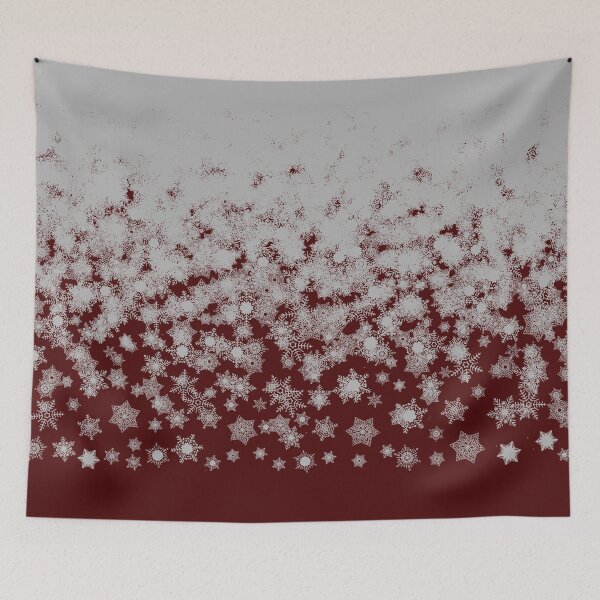 Item preview, Blizzard - Silver on a maroon background designed and sold by illustratious.