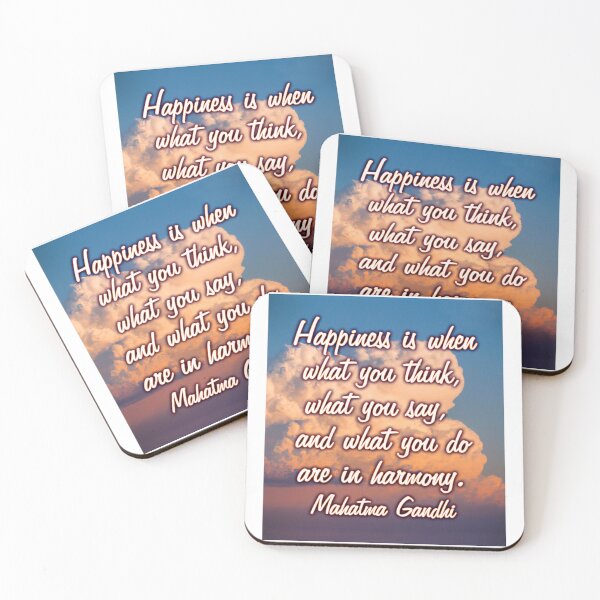 Item preview, Gandhi Quote Happiness is What You Think Say and Do In Harmony designed and sold by Reconocer.