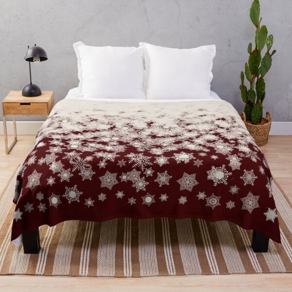 Item preview, Blizzard - Snow on a maroon background designed and sold by illustratious.