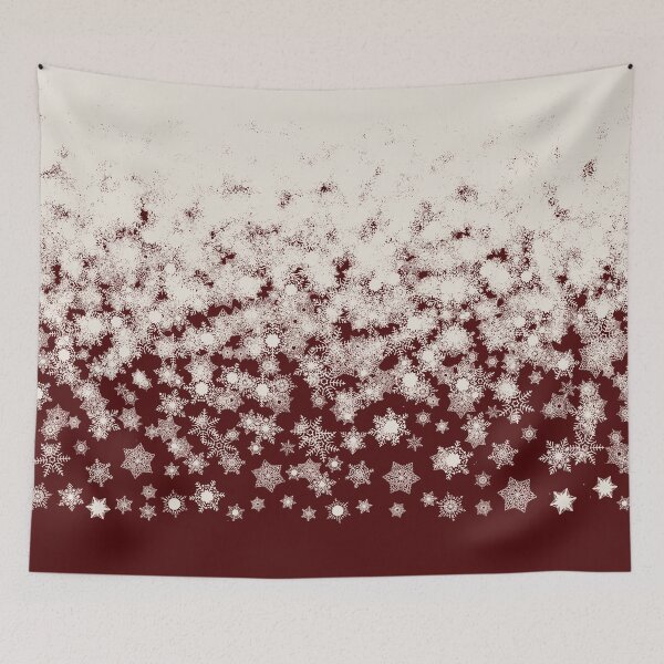Item preview, Blizzard - Snow on a maroon background designed and sold by illustratious.