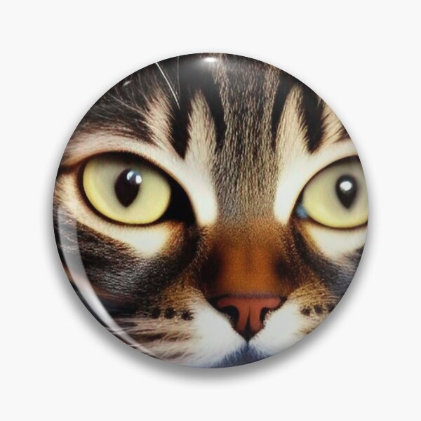 Item preview, cat head designed and sold by blackwhiteblue.
