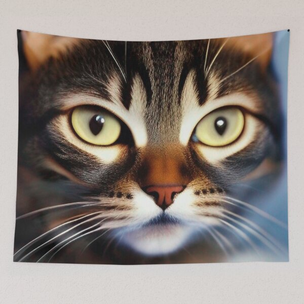 Item preview, cat head designed and sold by blackwhiteblue.