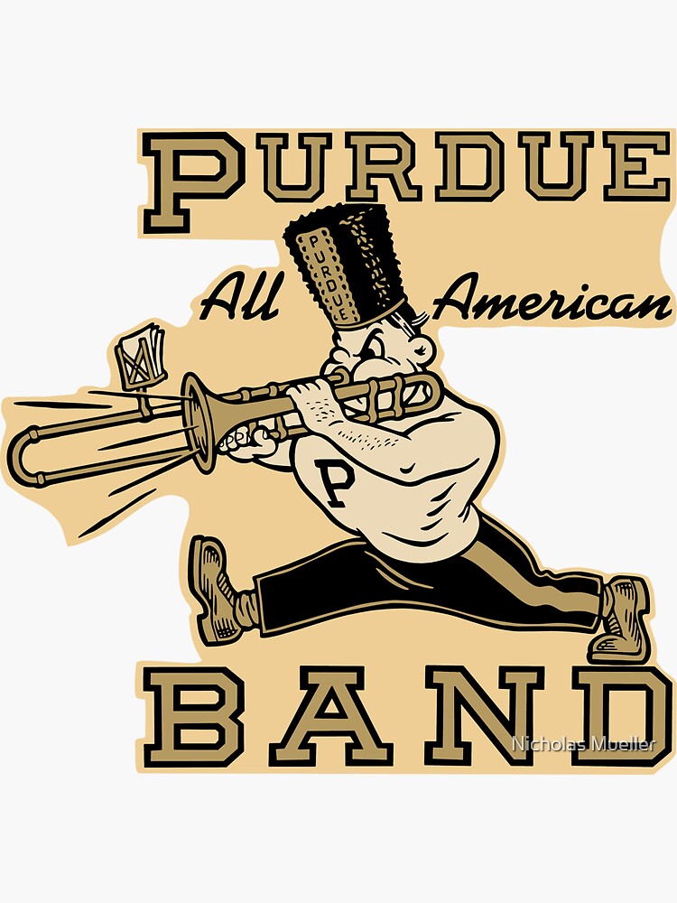 "Vintage Purdue Marching Band Sticker" Sticker for Sale by Nick1713