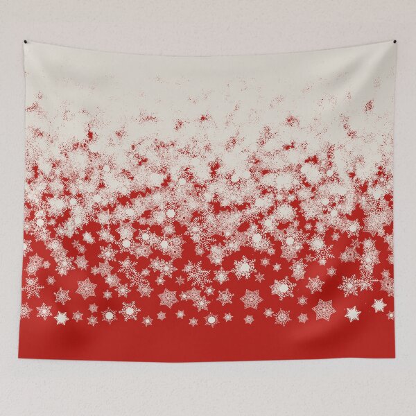 Item preview, Blizzard - Snow on a red background designed and sold by illustratious.