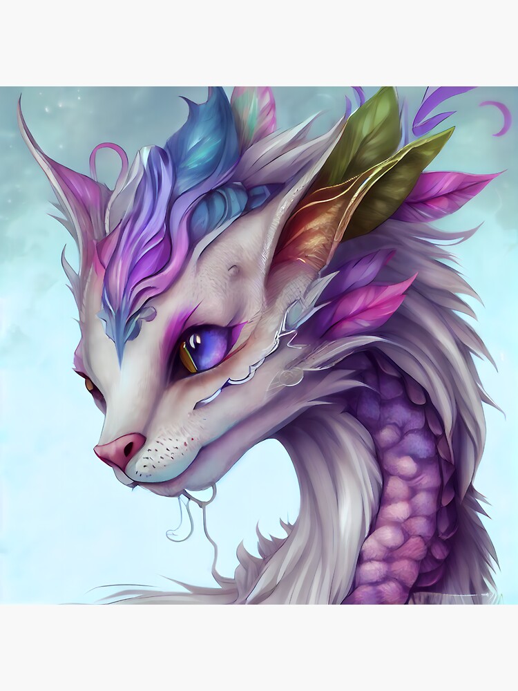 Anime Cat Dragon 19 Sticker For Sale By Aibroughttolife Redbubble 0531