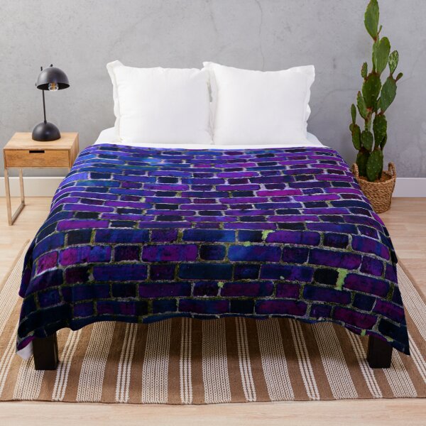 Item preview, Brick Wall Indigo Blue Purple designed and sold by 2sweetsDesign.