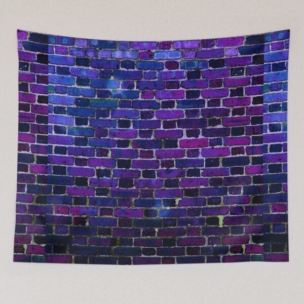 Item preview, Brick Wall Indigo Blue Purple designed and sold by 2sweetsDesign.