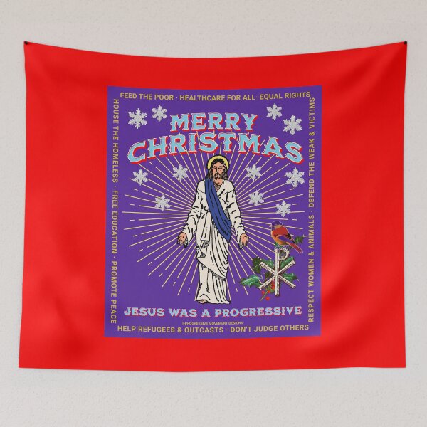 Item preview, PMD00060 Progressive Movement Designs Jesus was a progressive Christmas not ugly sweater for Christian progressives designed and sold by ProgressiveLeft.