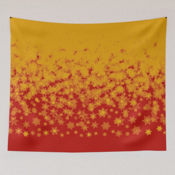 Item preview, Blizzard - Yellow on a red background designed and sold by illustratious.