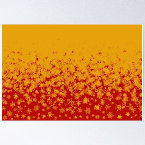 Item preview, Blizzard - Yellow on a red background designed and sold by illustratious.