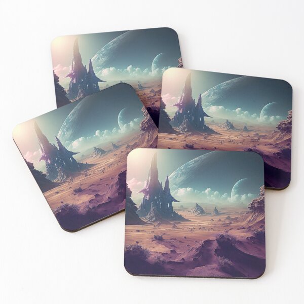 Item preview, Alien planet landscape designed and sold by mrlongfield.