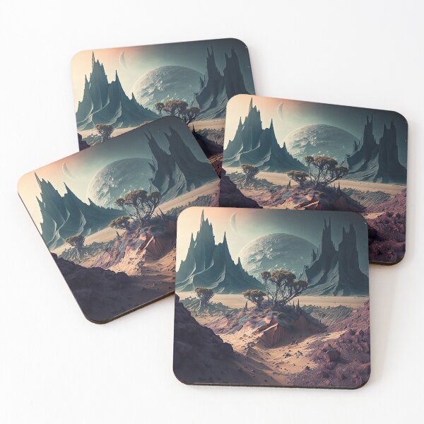 Item preview, Alien planet landscape designed and sold by mrlongfield.