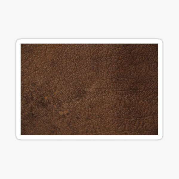 "Tan Brown Leather Ethical Cowhide and Skin" Sticker by koovox