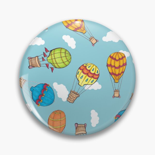 Item preview, Playful Colorful Hot Air Balloons designed and sold by Wyrd & Witchy Art and Design.