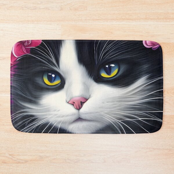 Item preview, Black and White Cat - Modern Digital Art designed and sold by Ai-michiart.