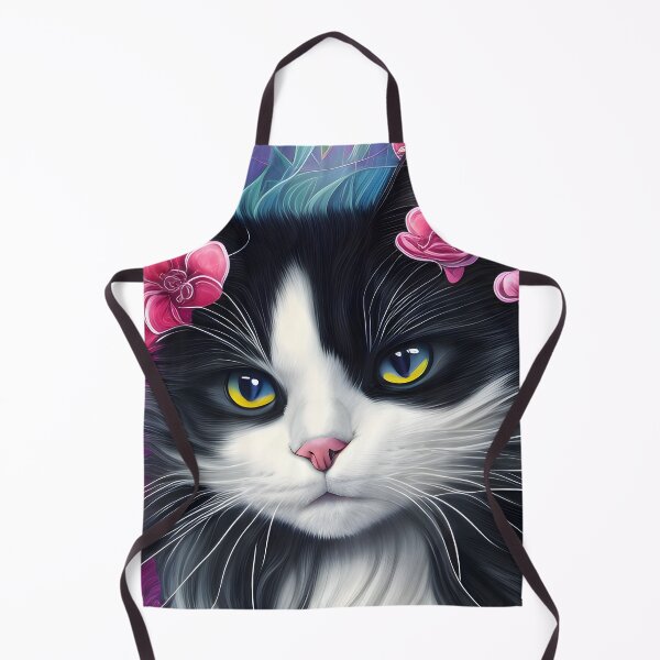 Item preview, Black and White Cat - Modern Digital Art designed and sold by Ai-michiart.