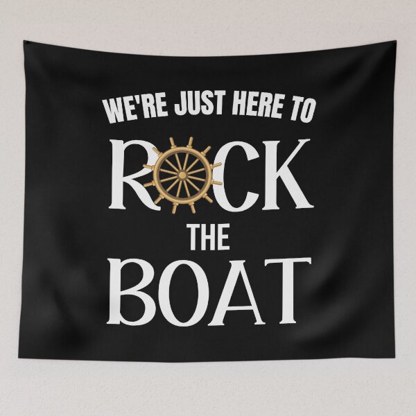 Item preview, We're here to rock the boat cruise travel designed and sold by Comfy Creations.