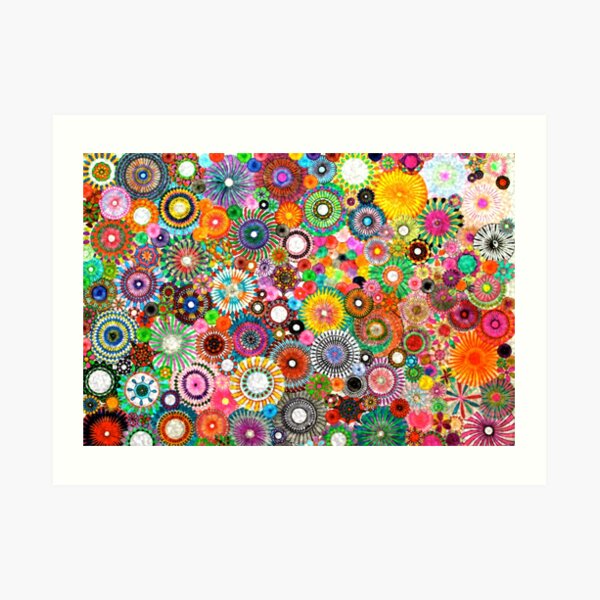 Childhood Dreams -filtered Spirograph Art Art Print