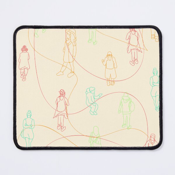 Item preview, doodle people around the city (cream) designed and sold by joysdart.