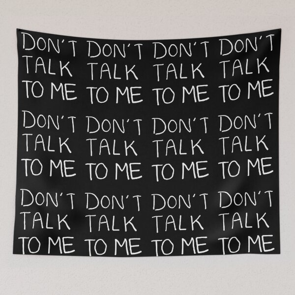 Item preview, Don't Talk to Me Relaxed Minimalist Handwritten Black and White Text Design designed and sold by TangledNonsense.