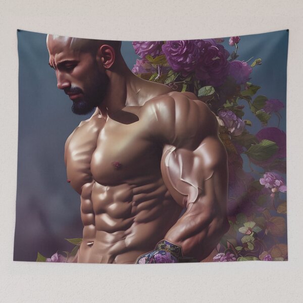 Item preview, Floral Hunk With Purple Flowers designed and sold by withdiamonds.