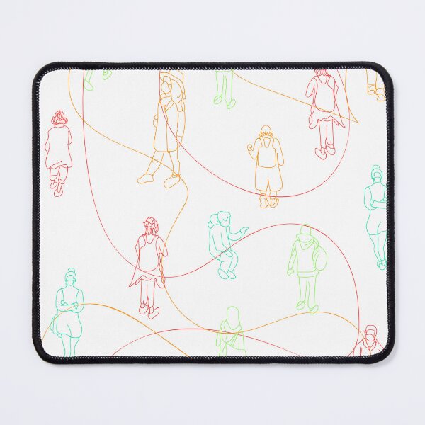 Item preview, doodle people around the city (white) designed and sold by joysdart.