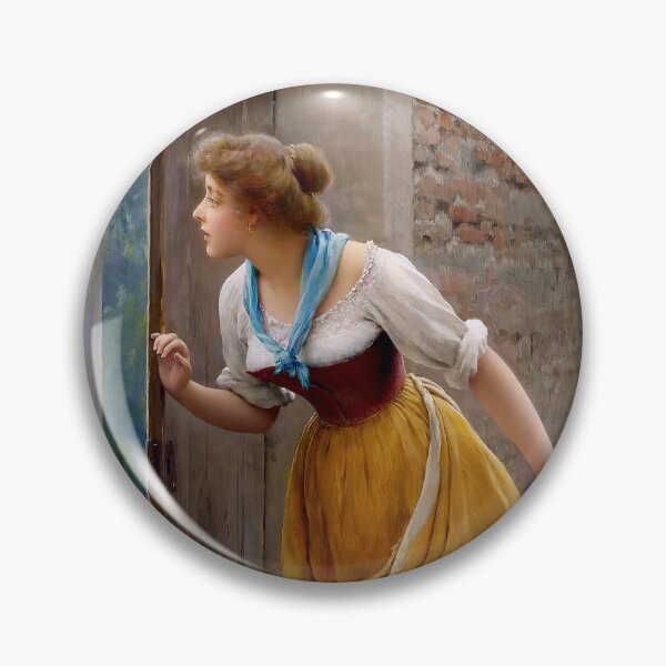 Item preview, The Eavesdropper by Eugen von Blaas Remastered Xzendor7 Classical Art Old Masters Reproductions designed and sold by Xzendor7 Digital Art Creations.