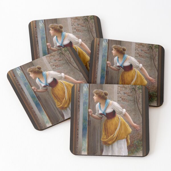 Item preview, The Eavesdropper by Eugen von Blaas Remastered Xzendor7 Classical Art Old Masters Reproductions designed and sold by Xzendor7 Digital Art Creations.