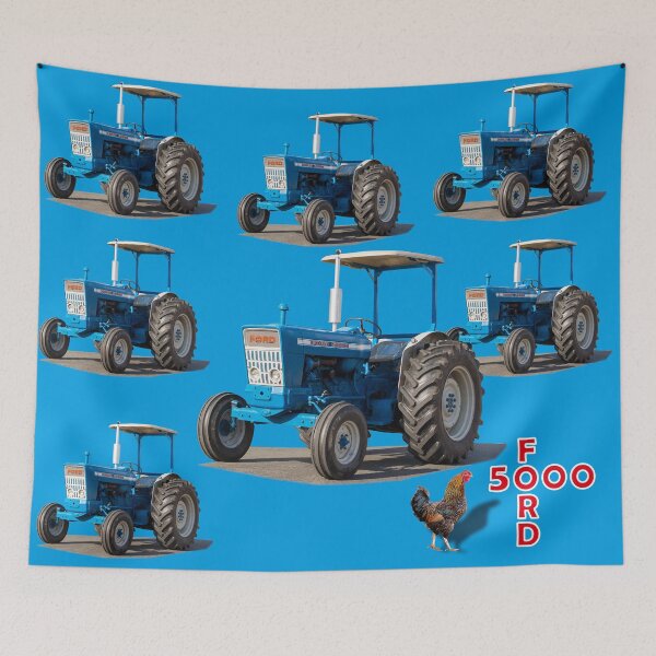 Item preview, Blue vintage tractor designed and sold by Millysuewood.