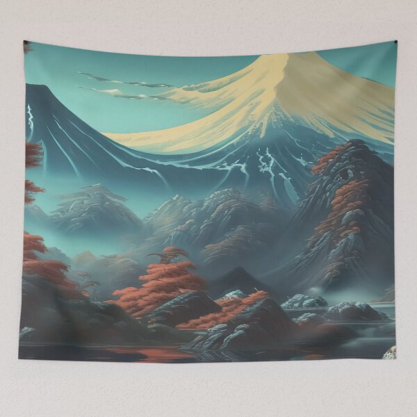 Item preview, Japanese style landscape - Mountains designed and sold by DJsworld.