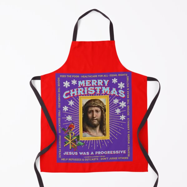 Item preview, PMD00064 Progressive Movement Designs Jesus was a progressive crown of thorns bird Merry Christmas not ugly sweater for Christian progressives designed and sold by ProgressiveLeft.