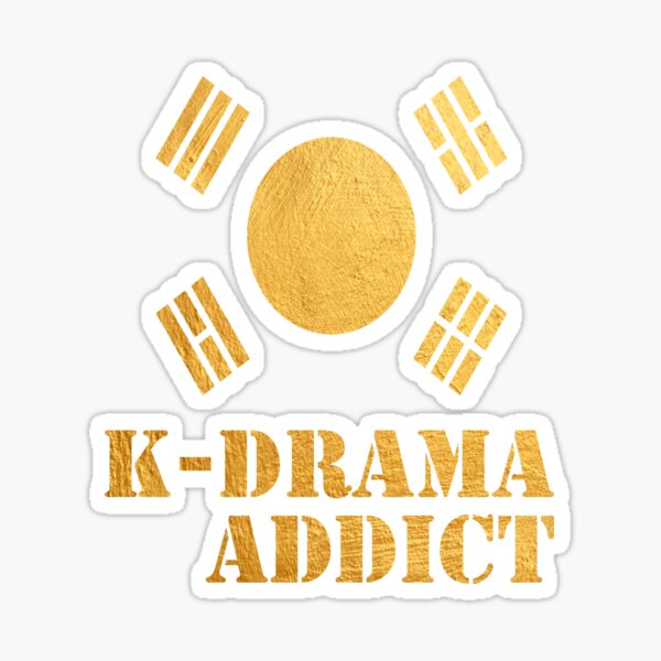 Golden K-drama Addict Sticker