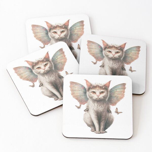 Item preview, Cute Adorable Cat Fairy With Butterfly wings - Boho Kitty designed and sold by photo4u2.