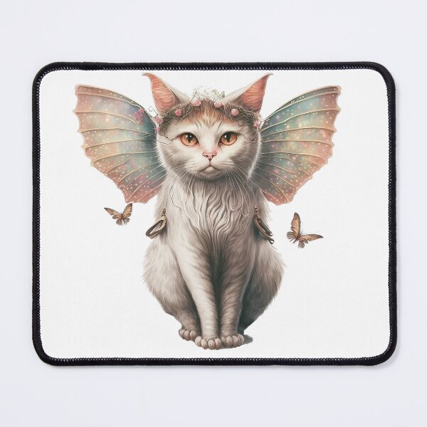 Item preview, Cute Adorable Cat Fairy With Butterfly wings - Boho Kitty designed and sold by photo4u2.