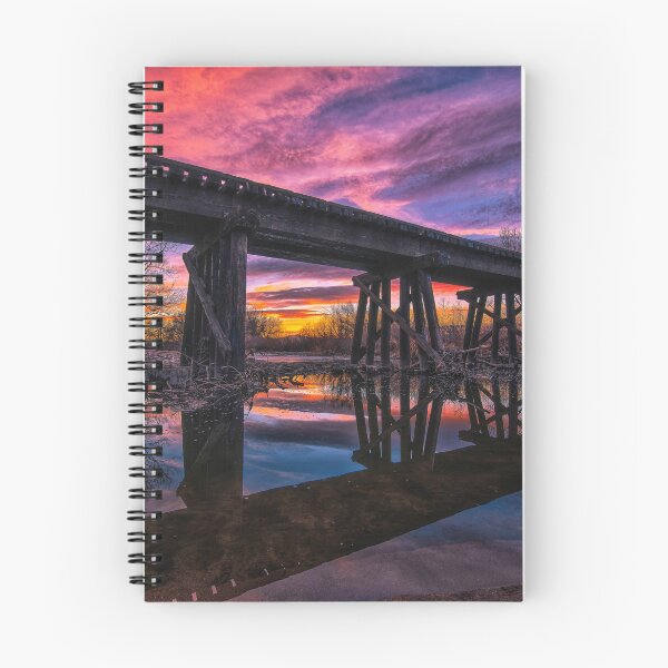 Item preview, Reflected Railroad Trestle at Sunset designed and sold by Elevated Imaging .