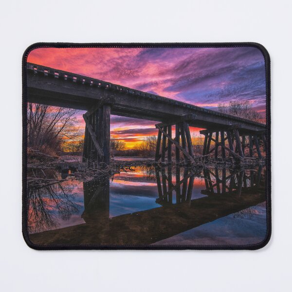 Item preview, Reflected Railroad Trestle at Sunset designed and sold by Elevated Imaging .