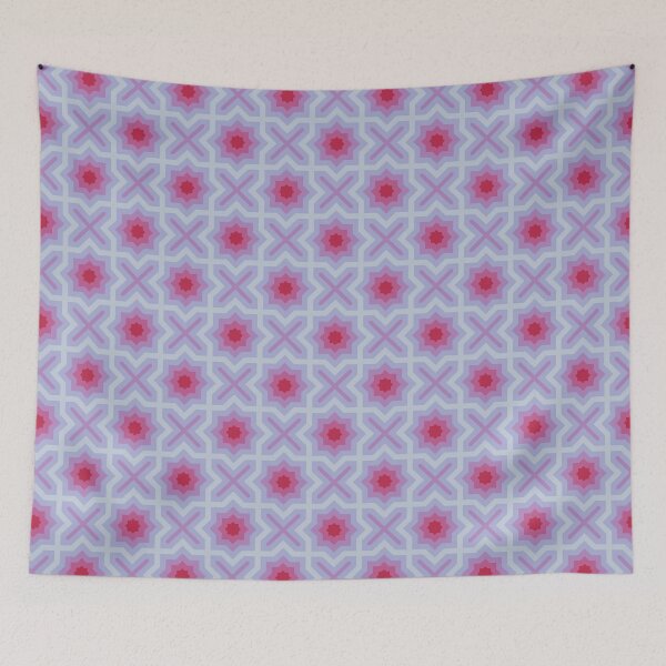Artikelvorschau, Kopie von Plein Air Viva Magenta Abstract Star Pattern entworfen und verkauft von PatternSalad.