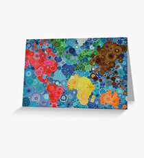 Spirograph world map Greeting Card