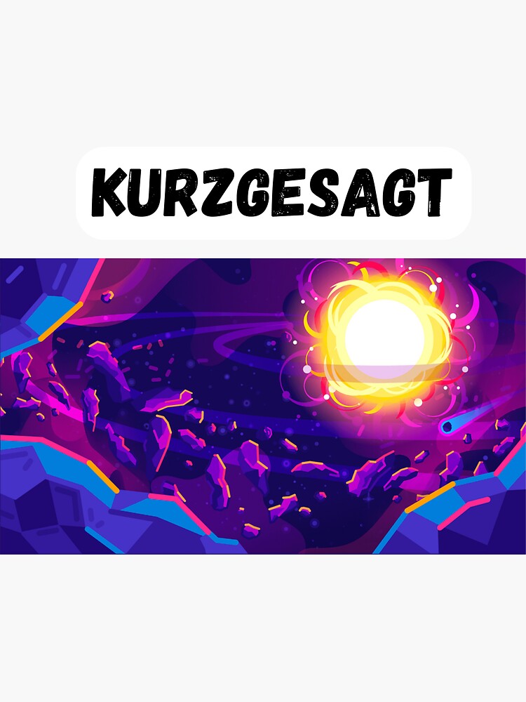 "kurzgesagt" Sticker for Sale by zeenvis | Redbubble