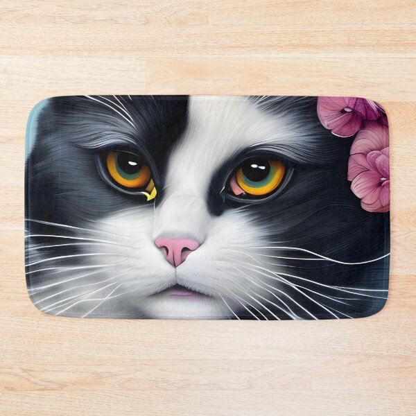Item preview, Black and White Cat - Modern Digital Art designed and sold by Ai-michiart.