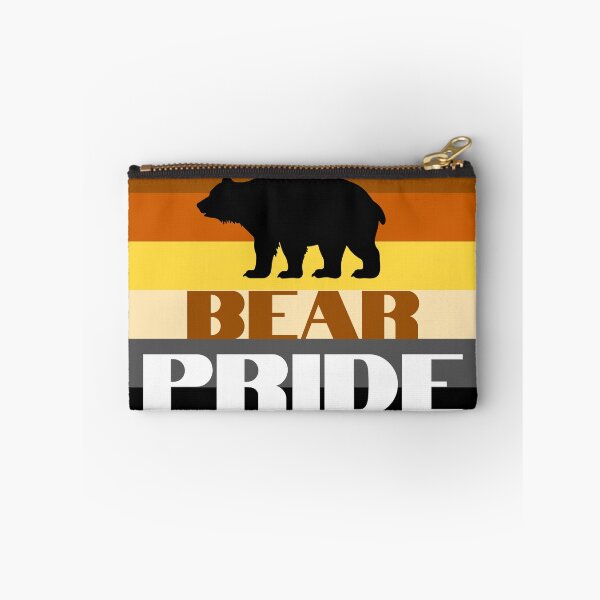 Item preview, WOOFZ® Black Bear Silhouette Pride Gay Bears Flag designed and sold by woofz.