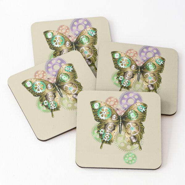 Item preview,   Steampunk gears and butterfly designed and sold by Gothic Fantasy.