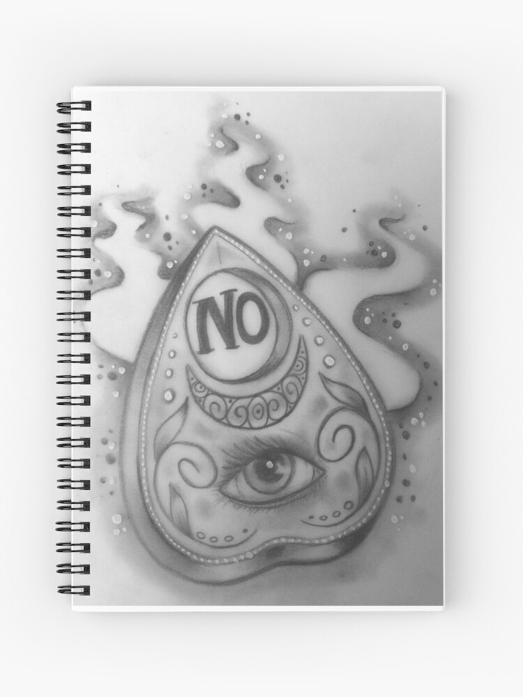 Ouija Board Pointer Art Spiral Notebook By Ouijared Redbubble