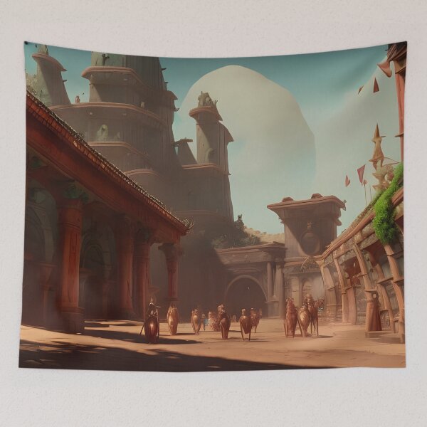 Item preview, Grand entering to a market | Conceptual Art designed and sold by WhereIsTheArt.
