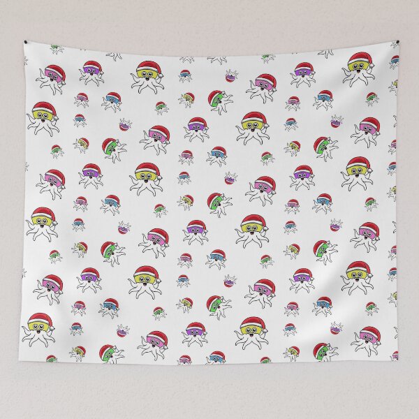 Item preview, Octopia-art santa stickers drawing designed and sold by Blondiabshop.