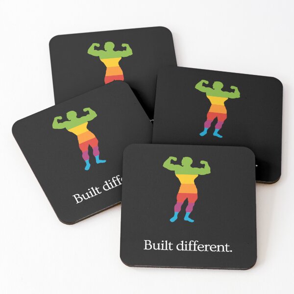 Item preview, Built Different - Gym Bodybuilding Fitness Motivation - Ad Parody - full body (colorful) designed and sold by MillennialMemer.