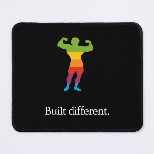 Item preview, Built Different - Gym Bodybuilding Fitness Motivation - Ad Parody - full body (colorful) designed and sold by MillennialMemer.